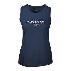 Montreal Canadiens Levelwear Women's Macy Scratched Tank Top - Navy | US 203091929