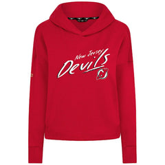 New Jersey Devils Levelwear Women's Sweet Sizzle Tri-Blend Cropped Pullover Hoodie - Red | US 203092216