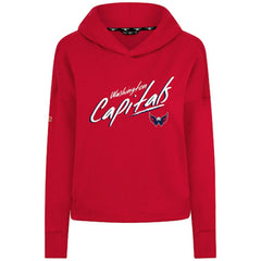 Washington Capitals Levelwear Women's Sweet Sizzle Tri-Blend Cropped Pullover Hoodie - Red | US 203092222