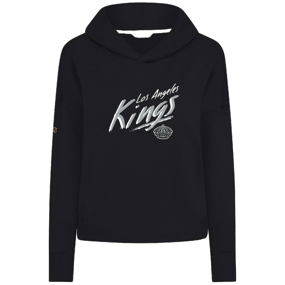 Los Angeles Kings Levelwear Women's Sweet Sizzle Tri-Blend Cropped Pullover Hoodie - Black | US 203092225