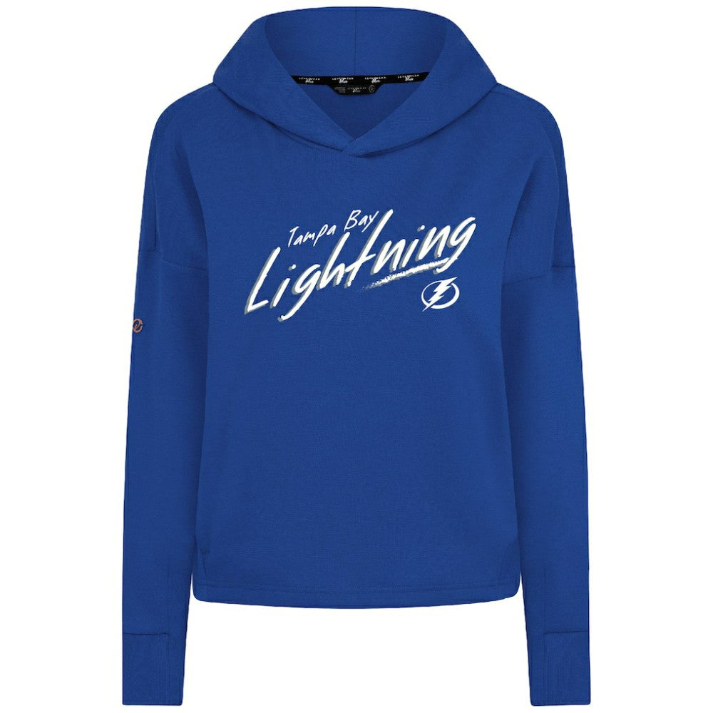 Tampa Bay Lightning Levelwear Women's Sweet Sizzle Tri-Blend Cropped Pullover Hoodie - Royal | US 203092228