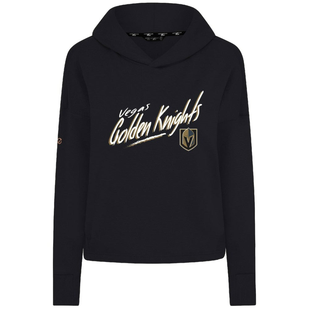 Vegas Golden Knights Levelwear Women's Sweet Sizzle Tri-Blend Cropped Pullover Hoodie - Black | US 203092229