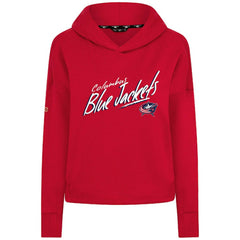 Columbus Blue Jackets Levelwear Women's Sweet Sizzle Tri-Blend Cropped Pullover Hoodie - Red | US 203092230
