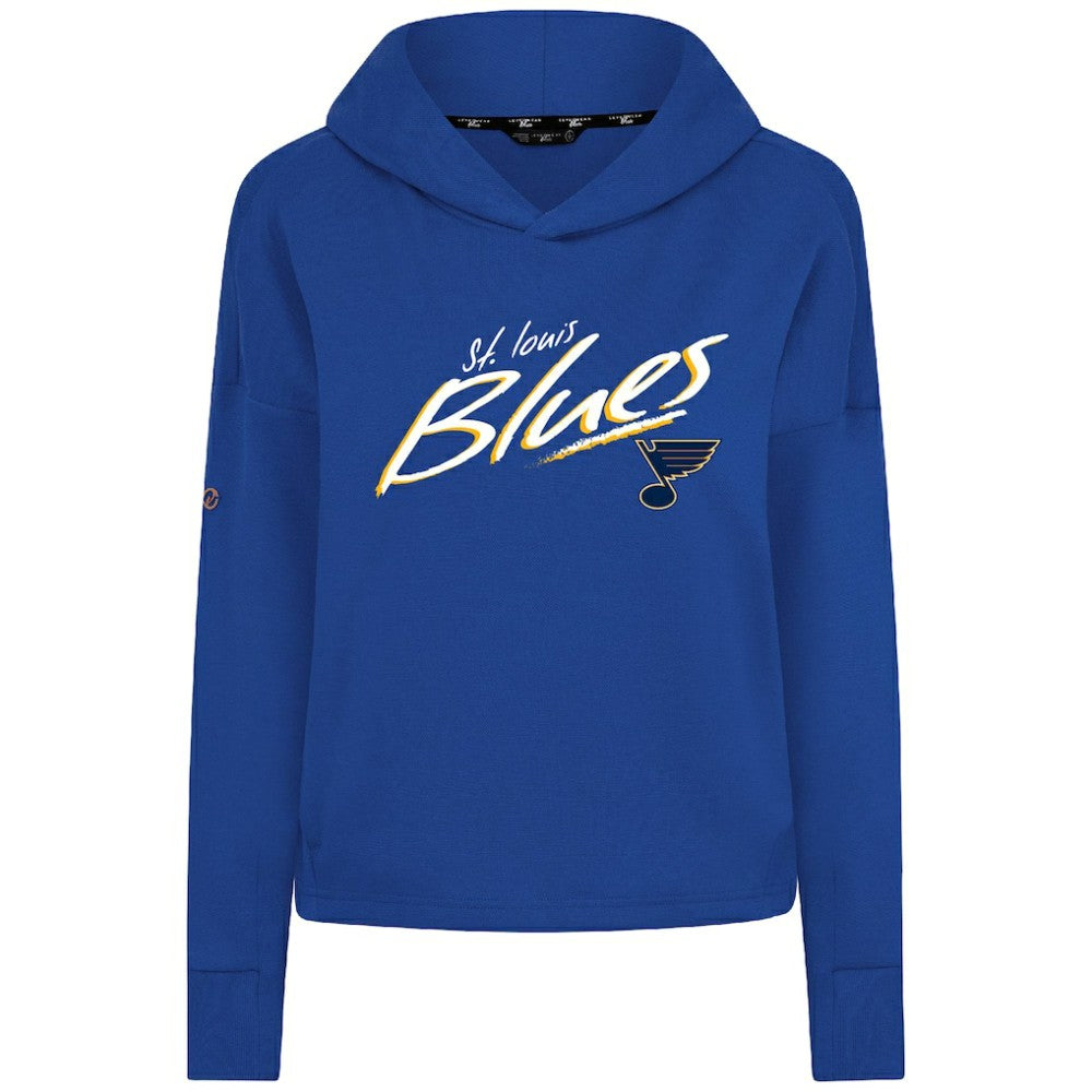 St. Louis Blues Levelwear Women's Sweet Sizzle Tri-Blend Cropped Pullover Hoodie - Royal | US 203092232