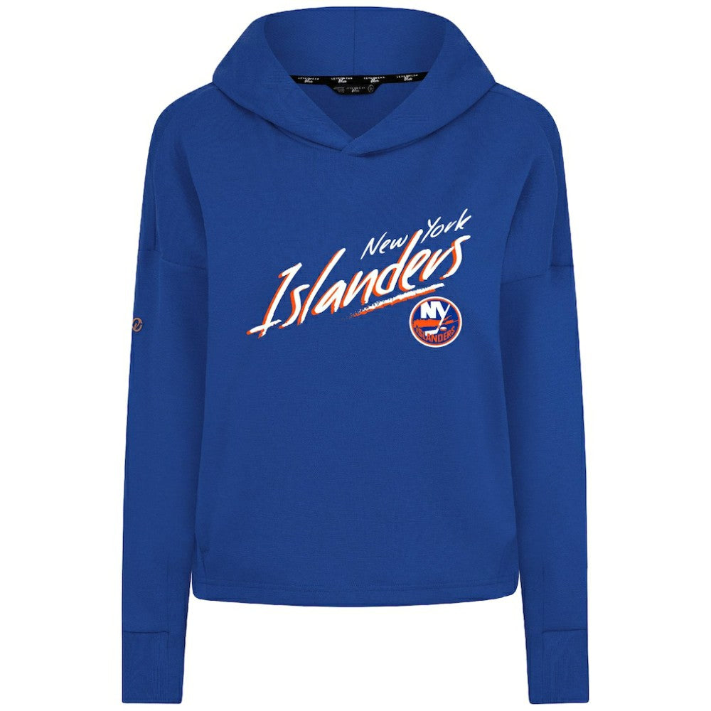 New York Islanders Levelwear Women's Sweet Sizzle Tri-Blend Cropped Pullover Hoodie - Royal | US 203092238