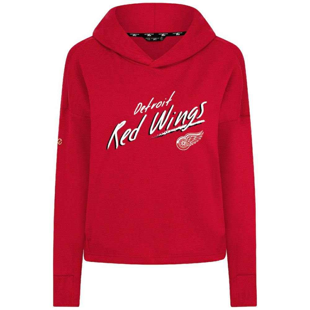 Detroit Red Wings Levelwear Women's Sweet Sizzle Tri-Blend Cropped Pullover Hoodie - Red | US 203092240