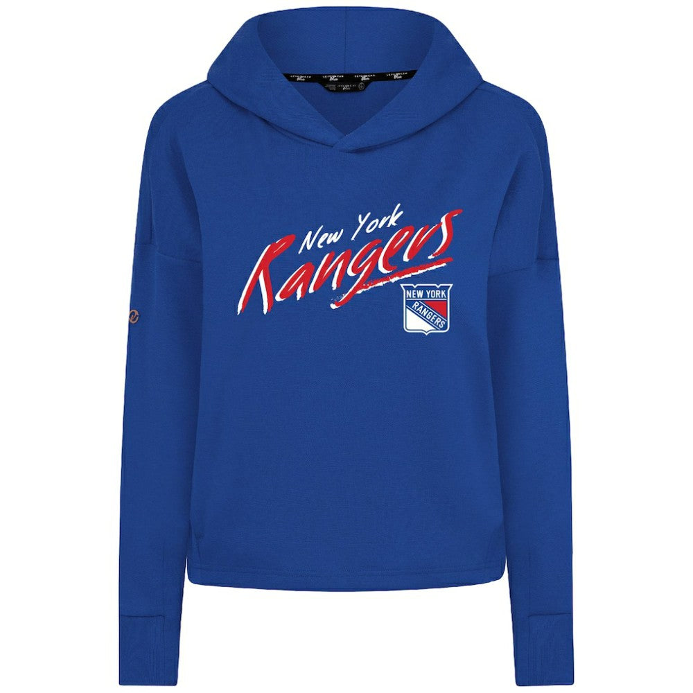 New York Rangers Levelwear Women's Sweet Sizzle Tri-Blend Cropped Pullover Hoodie - Royal | US 203092242