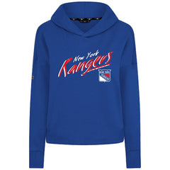New York Rangers Levelwear Women's Sweet Sizzle Tri-Blend Cropped Pullover Hoodie - Royal | US 203092242