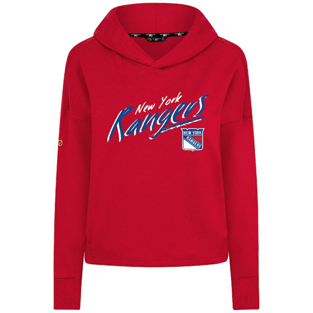 New York Rangers Levelwear Women's Sweet Sizzle Tri-Blend Cropped Pullover Hoodie - Red | US 203092243