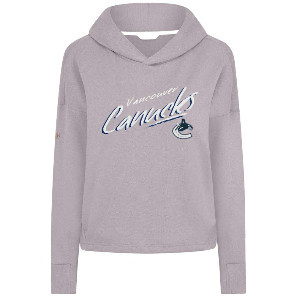Vancouver Canucks Levelwear Women's Sweet Sizzle Tri-Blend Cropped Pullover Hoodie - Gray | US 203092248
