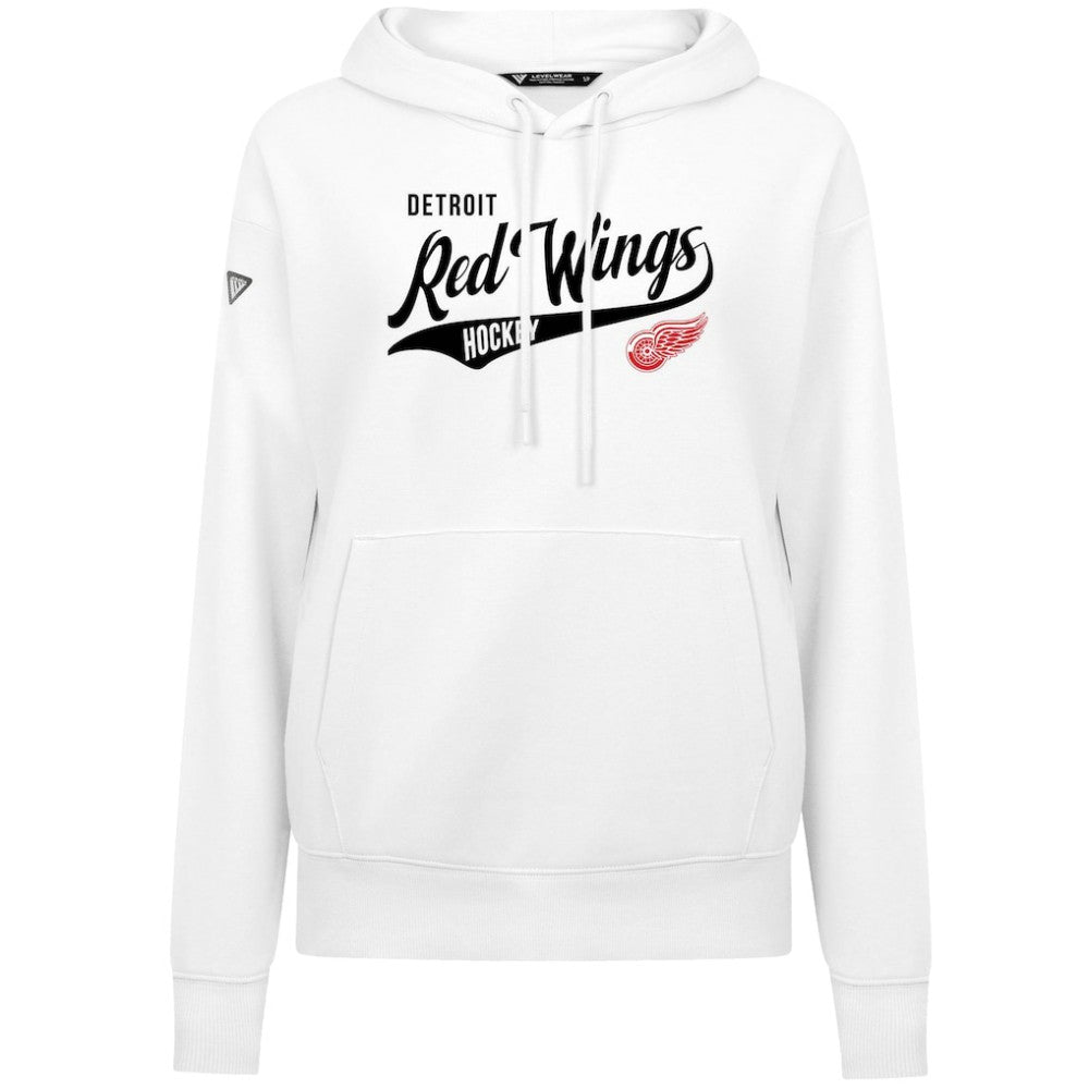 Detroit Red Wings Levelwear Women's Adorn Glide Pullover Hoodie - White | US 203092256