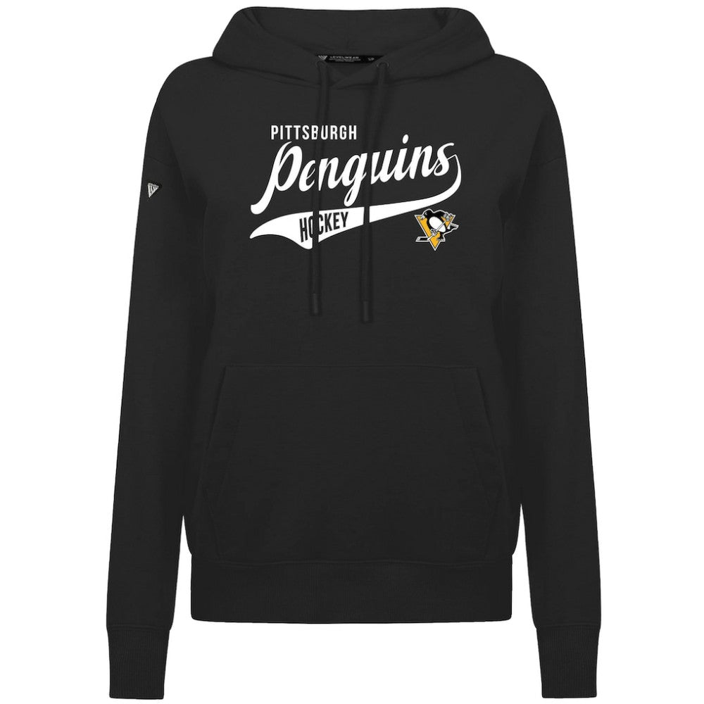 Pittsburgh Penguins Levelwear Women's Adorn Glide Pullover Hoodie - Black | US 203092263