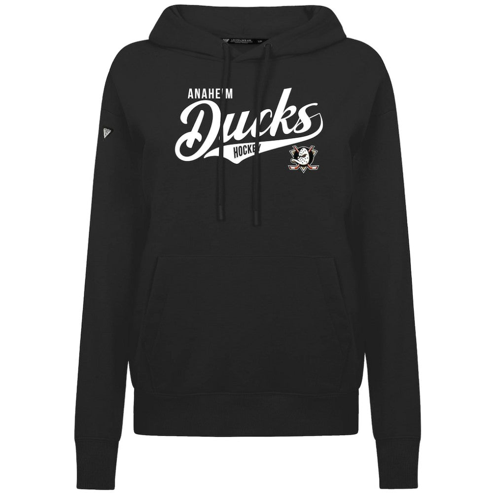 Anaheim Ducks Levelwear Women's Adorn Glide Pullover Hoodie - Black | US 203092265