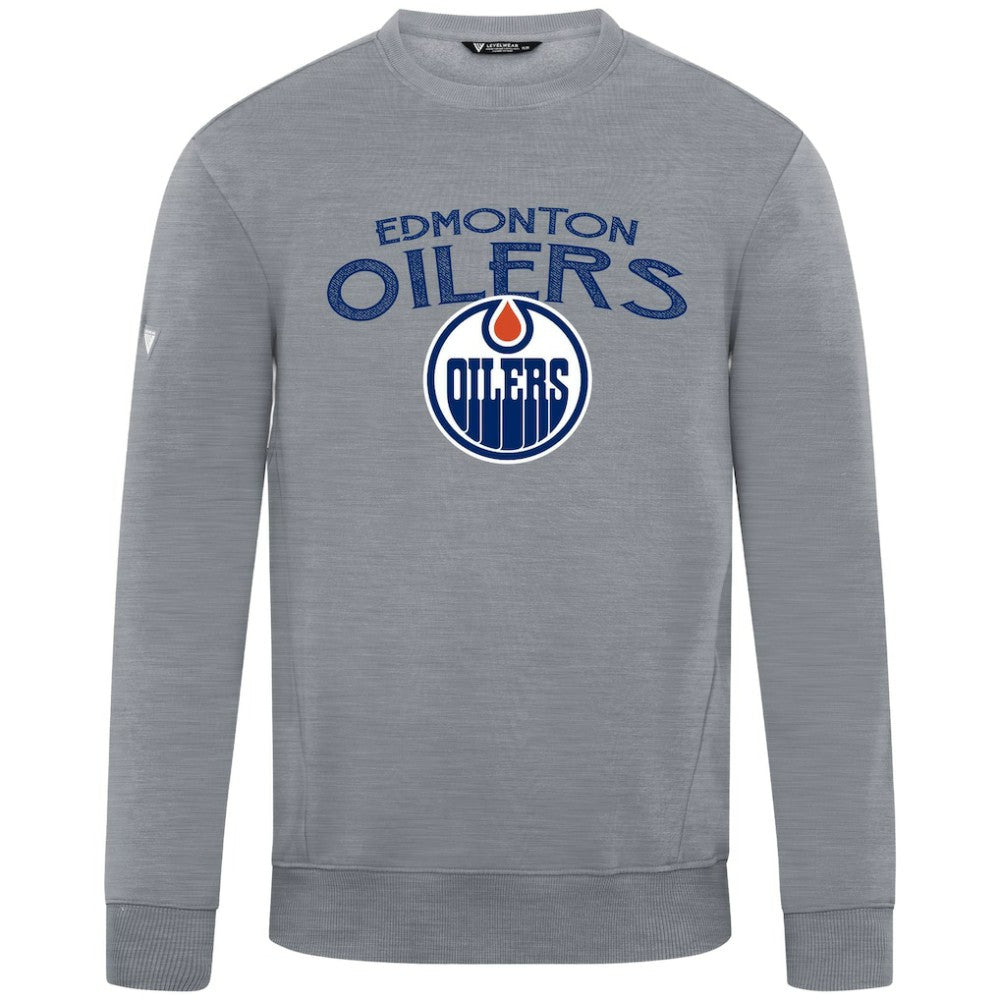 Edmonton Oilers Levelwear Zane Mission Sweatshirt - Gray | US 203092344