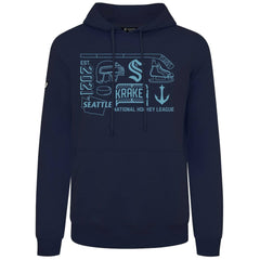 Seattle Kraken Levelwear Podium Campaign Pullover Hoodie - Deep Sea Blue | US 203092398