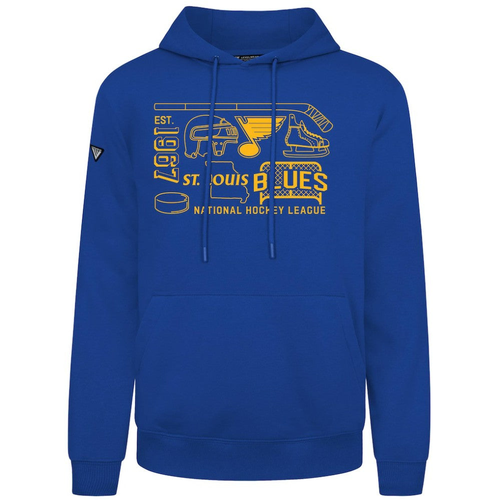 St. Louis Blues Levelwear Podium Campaign Pullover Hoodie - Royal | US 203092408