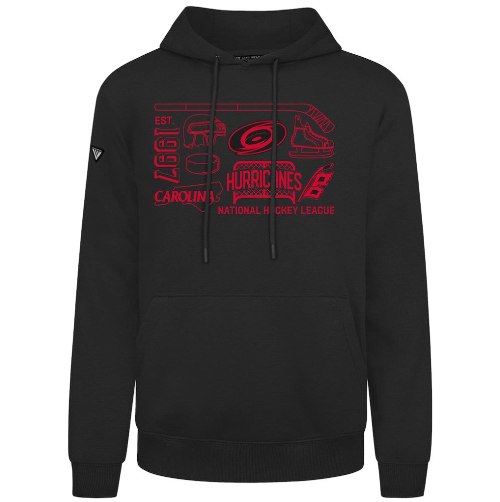 Carolina Hurricanes Levelwear Podium Campaign Pullover Hoodie - Black | US 203092414