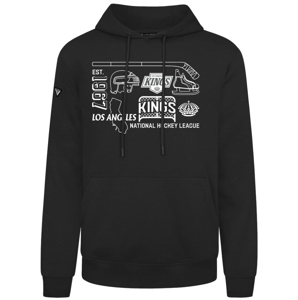 Los Angeles Kings Levelwear Podium Campaign Pullover Hoodie - Black | US 203092416