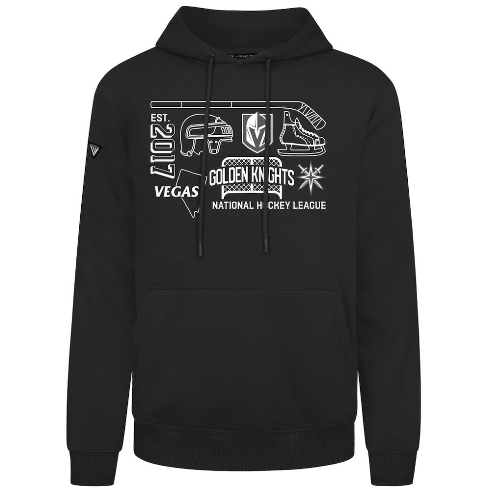 Vegas Golden Knights Levelwear Podium Campaign Pullover Hoodie - Black | US 203092421
