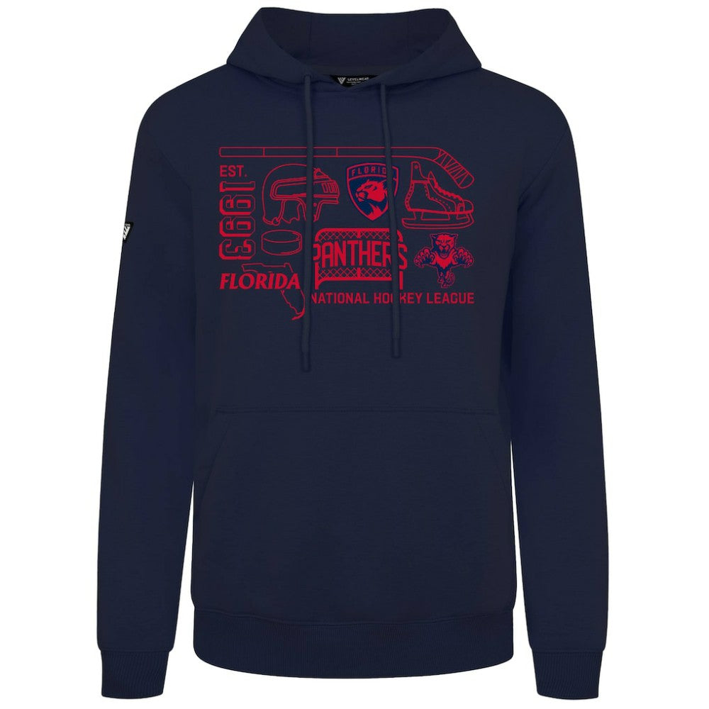 Florida Panthers Levelwear Podium Campaign Pullover Hoodie - Navy | US 203092424