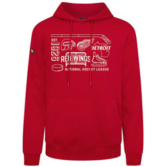 Detroit Red Wings Levelwear Podium Campaign Pullover Hoodie - Red | US 203092432