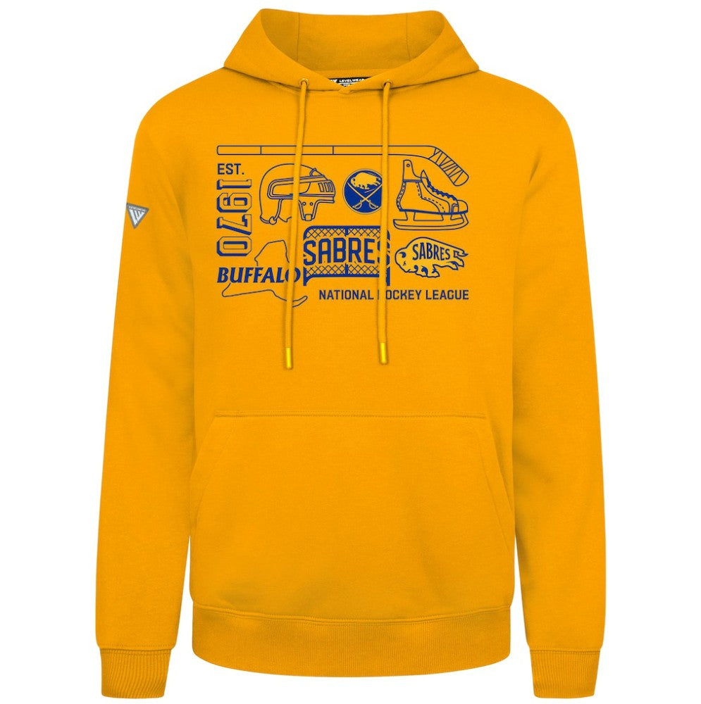 Buffalo Sabres Levelwear Podium Campaign Pullover Hoodie - Gold | US 203092443