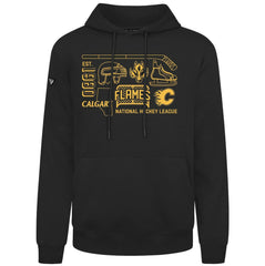 Calgary Flames Levelwear Podium Campaign Pullover Hoodie - Black | US 203092455