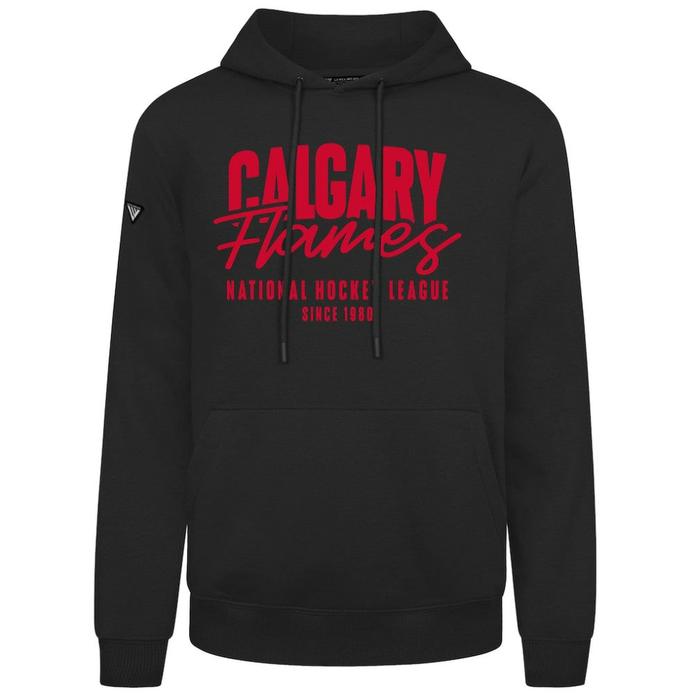 Calgary Flames Levelwear Podium Response Pullover Hoodie - Black | US 203092463