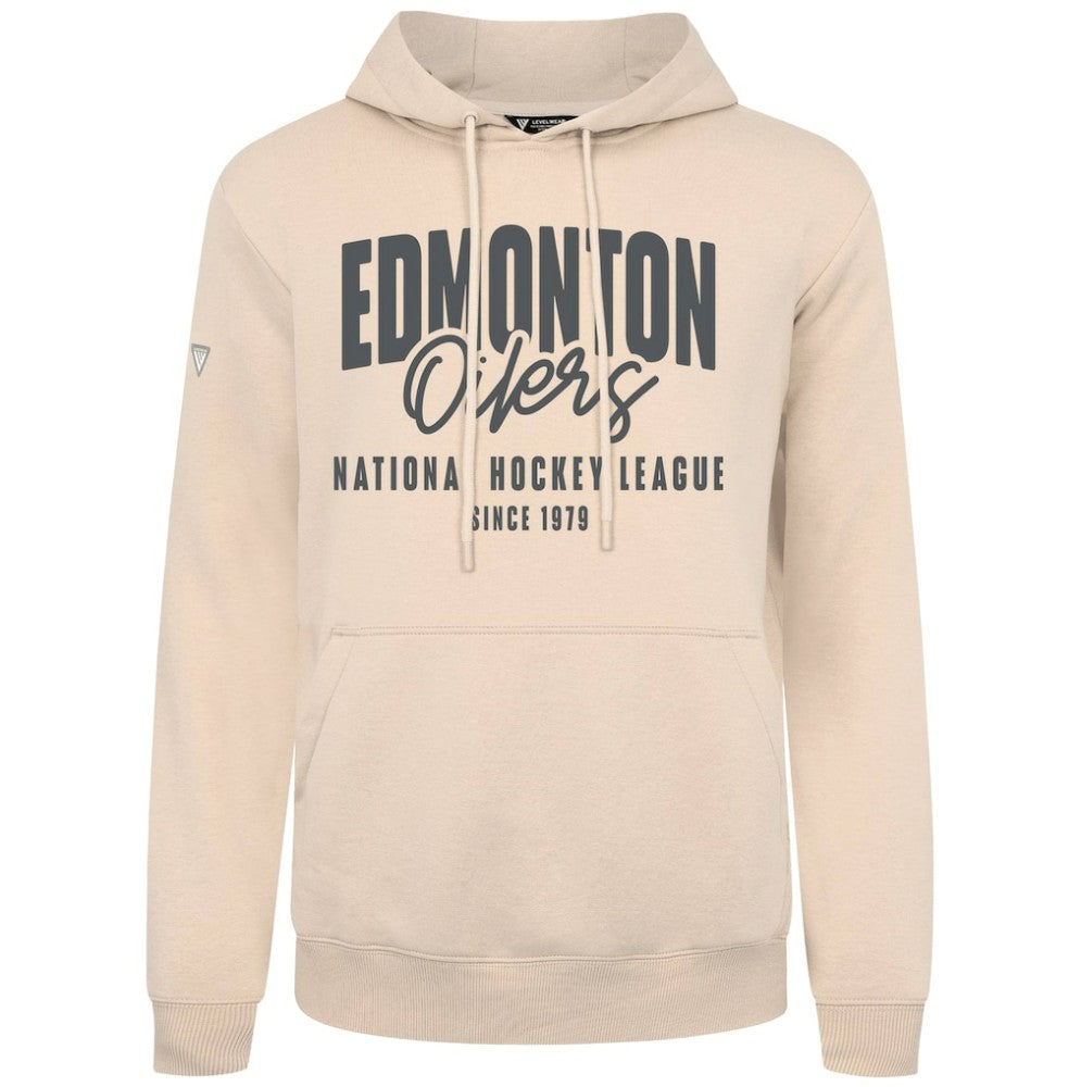Edmonton Oilers Levelwear Podium Response Pullover Hoodie - Khaki | US 203092468