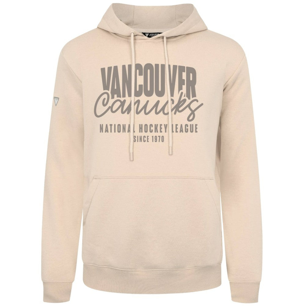 Vancouver Canucks Levelwear Podium Response Pullover Hoodie - Khaki | US 203092469