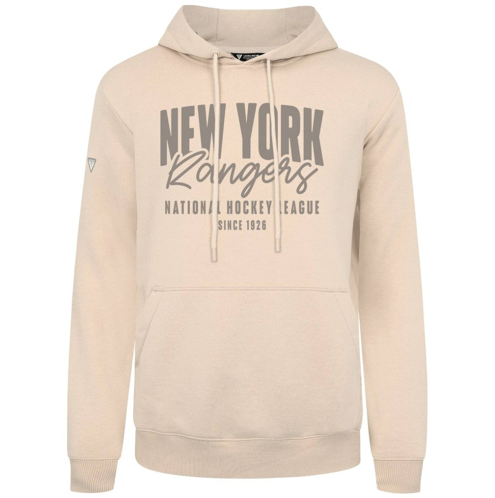 New York Rangers Levelwear Podium Response Pullover Hoodie - Khaki | US 203092484