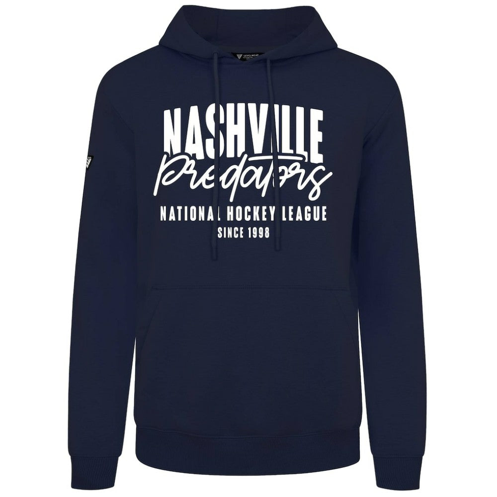 Nashville Predators Levelwear Podium Response Pullover Hoodie - Navy | US 203092500