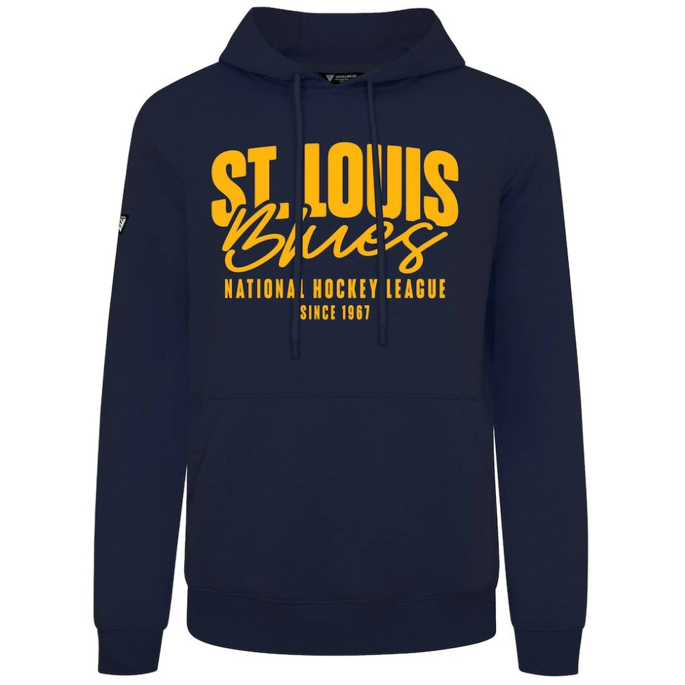 St. Louis Blues Levelwear Podium Response Pullover Hoodie - Navy | US 203092505