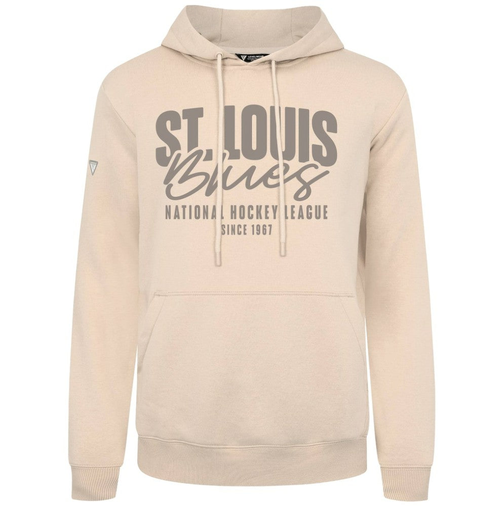 St. Louis Blues Levelwear Podium Response Pullover Hoodie - Khaki | US 203092506