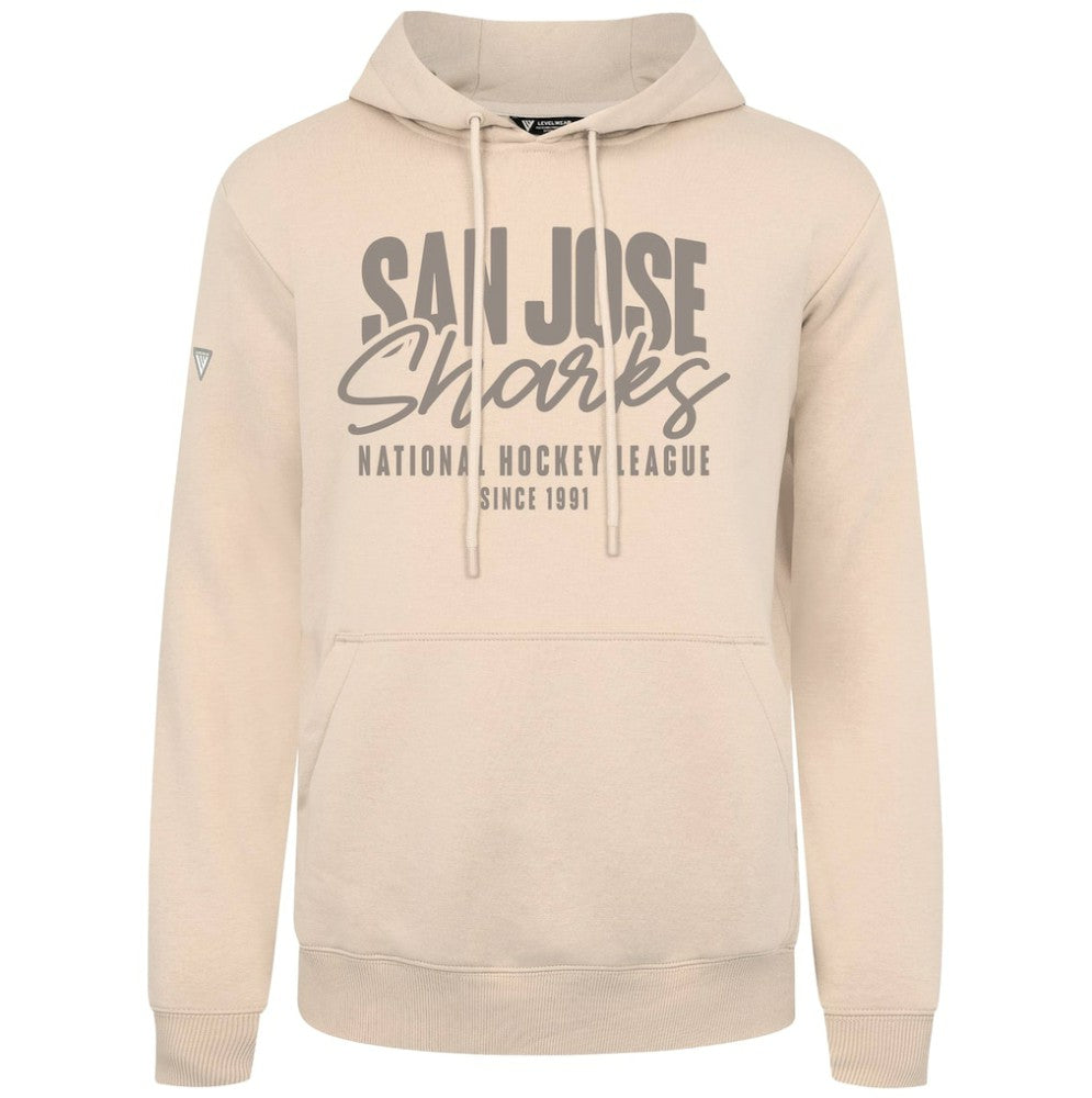San Jose Sharks Levelwear Podium Response Pullover Hoodie - Khaki | US 203092527