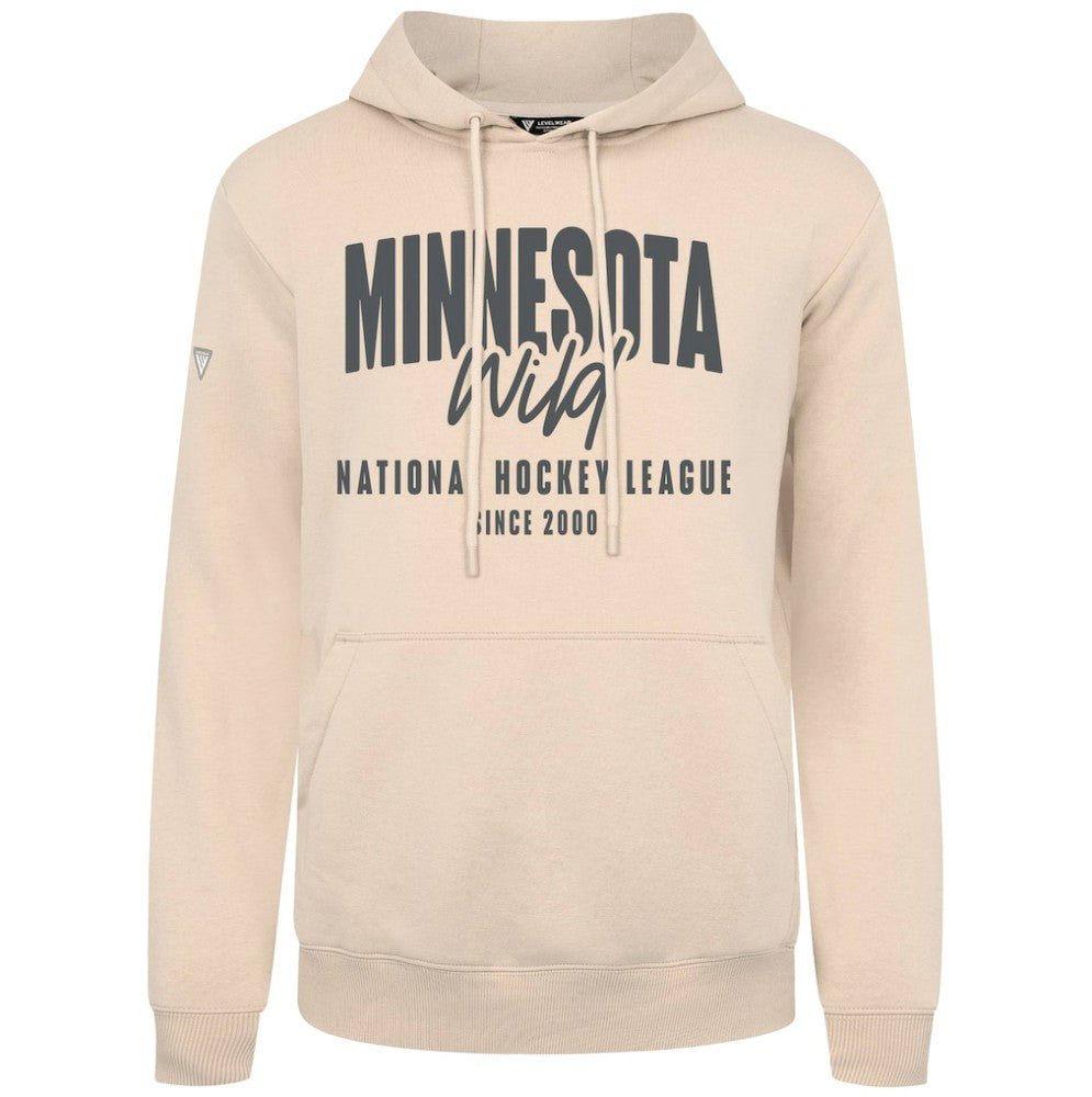 Minnesota Wild Levelwear Podium Response Pullover Hoodie - Khaki | US 203092534