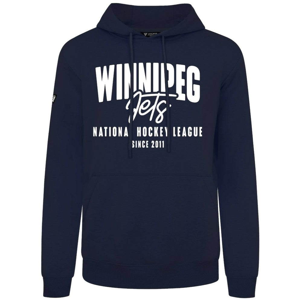 Winnipeg Jets Levelwear Podium Response Pullover Hoodie - Navy | US 203092537