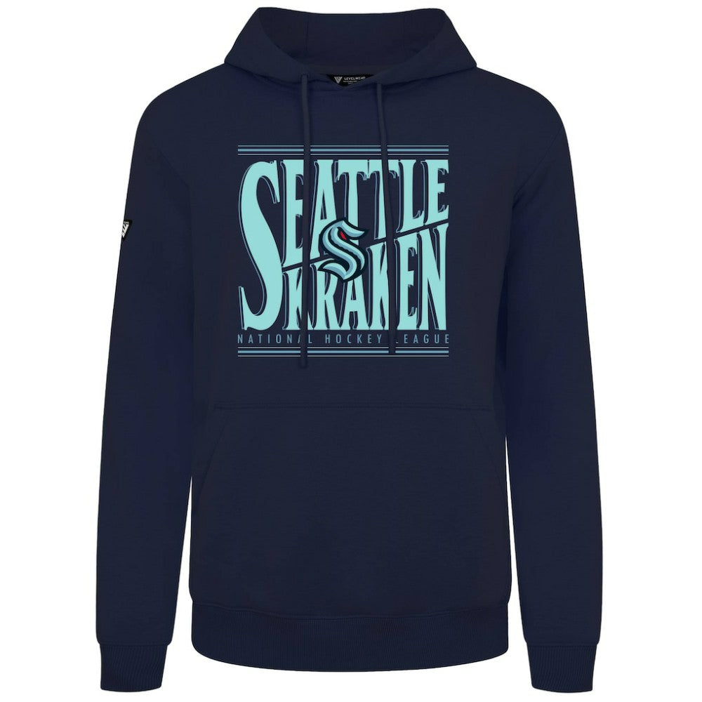 Seattle Kraken Levelwear Podium Powerhouse Pullover Hoodie - Deep Sea Blue | US 203092548