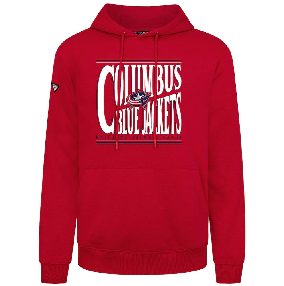 Columbus Blue Jackets Levelwear Podium Powerhouse Pullover Hoodie - Red | US 203092555