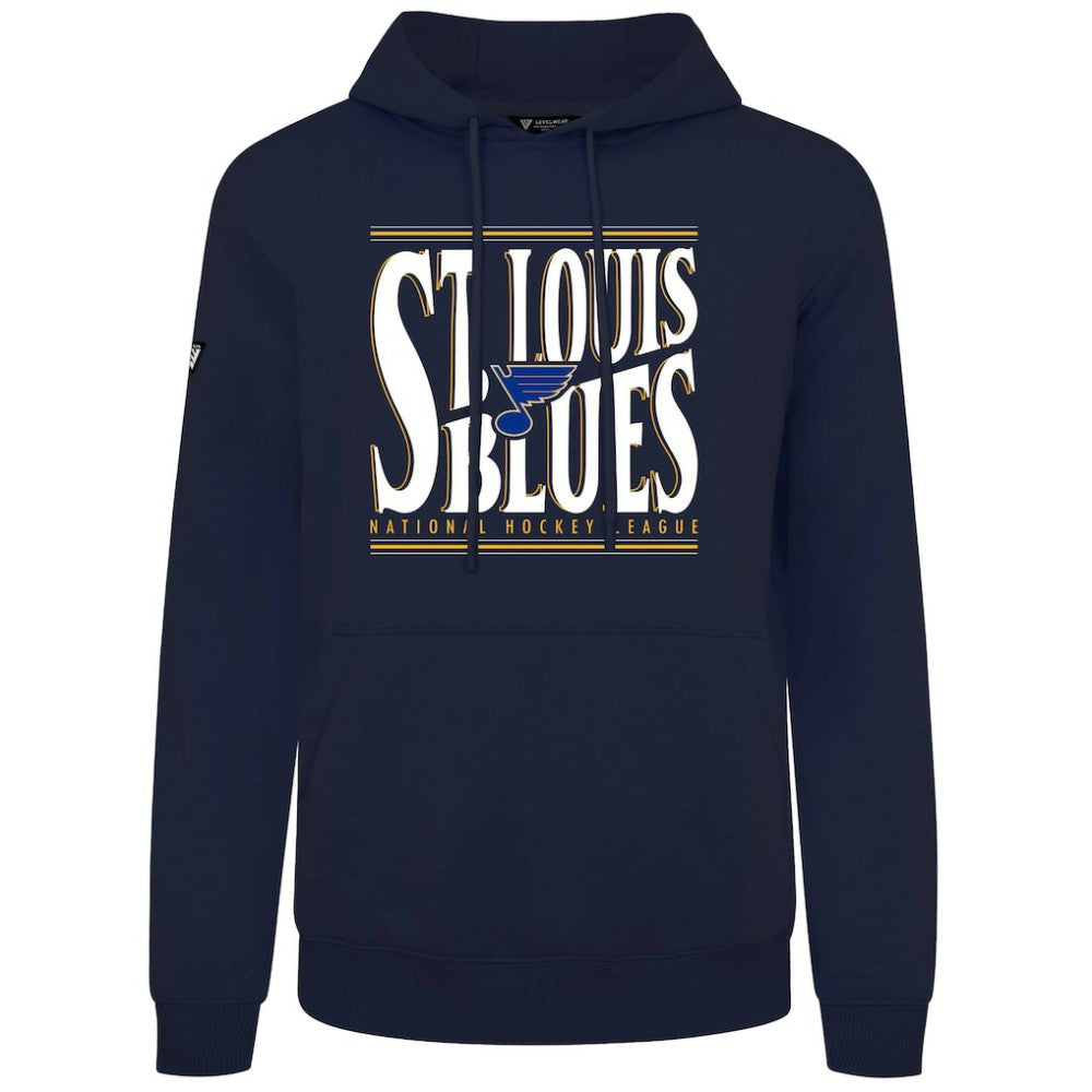 St. Louis Blues Levelwear Podium Powerhouse Pullover Hoodie - Navy | US 203092559