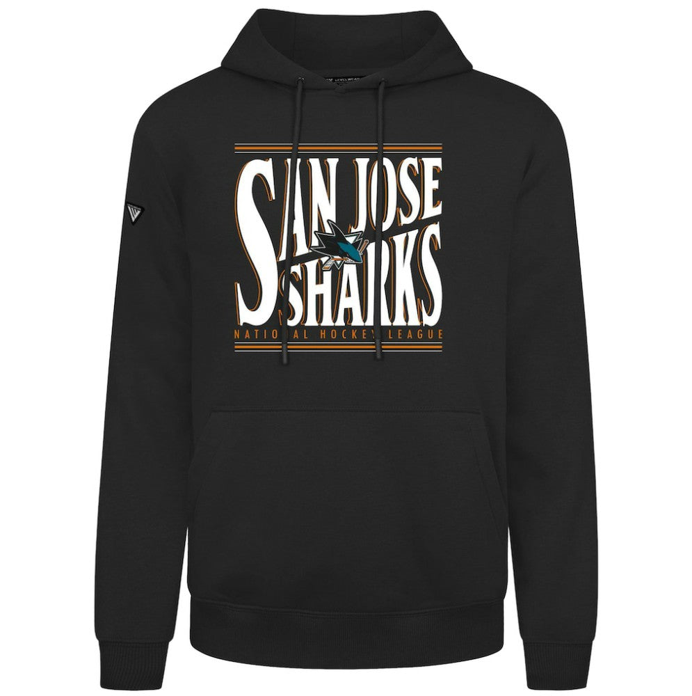 San Jose Sharks Levelwear Podium Powerhouse Pullover Hoodie - Black | US 203092574