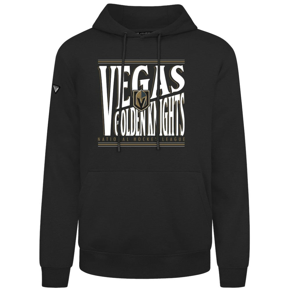 Vegas Golden Knights Levelwear Podium Powerhouse Pullover Hoodie - Black | US 203092576
