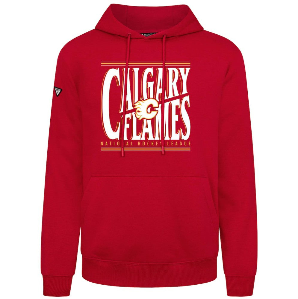 Calgary Flames Levelwear Podium Powerhouse Pullover Hoodie - Red | US 203092596