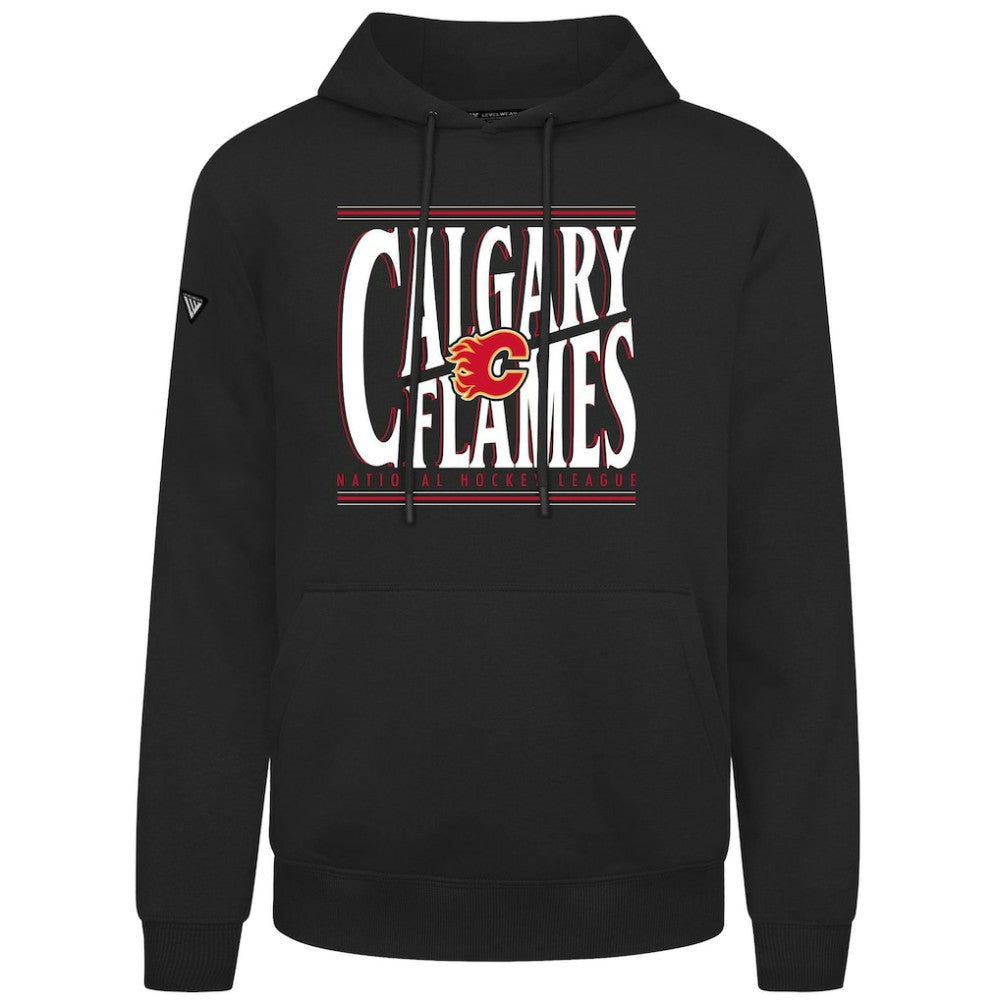 Calgary Flames Levelwear Podium Powerhouse Pullover Hoodie - Black | US 203092597