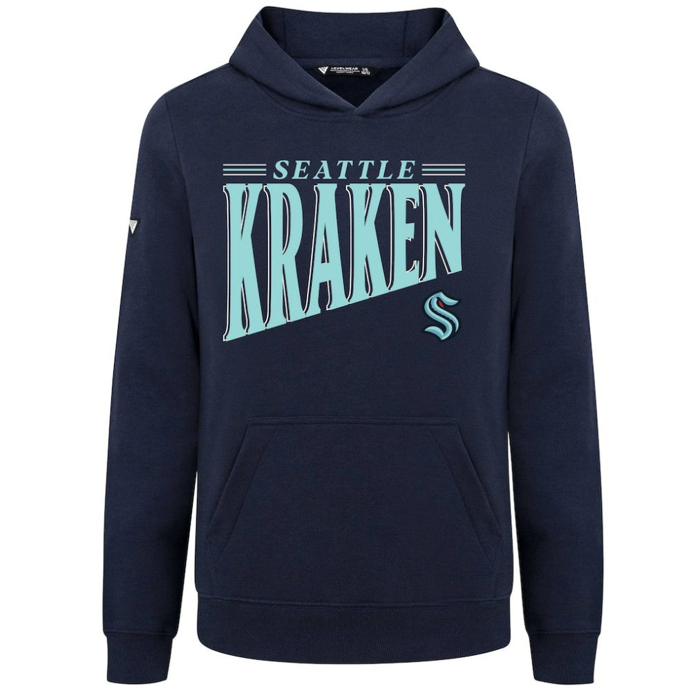 Seattle Kraken Levelwear Youth Jr Podium Tally Pullover Hoodie - Deep Sea Blue | US 203092601