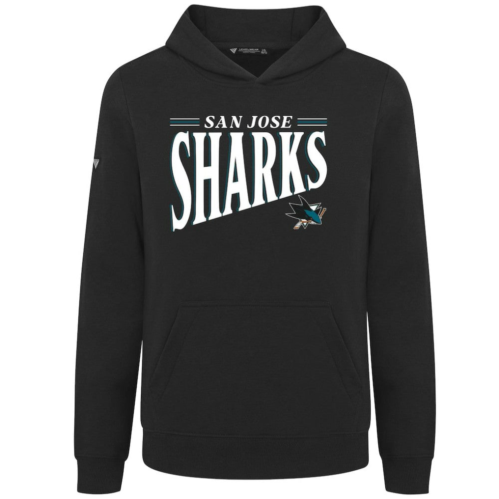 San Jose Sharks Levelwear Youth Jr Podium Tally Pullover Hoodie - Black | US 203092618