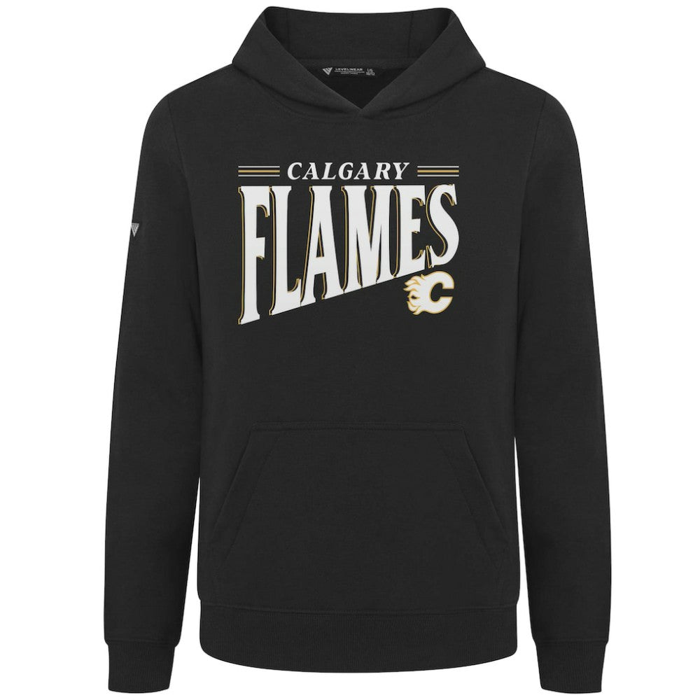 Calgary Flames Levelwear Youth Jr Podium Tally Pullover Hoodie - Black | US 203092621