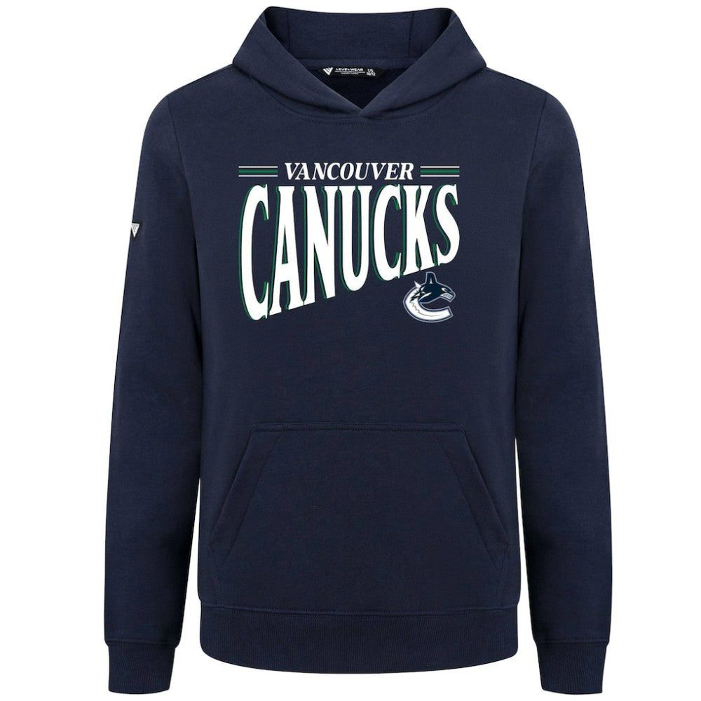 Vancouver Canucks Levelwear Youth Jr Podium Tally Pullover Hoodie - Navy | US 203092623