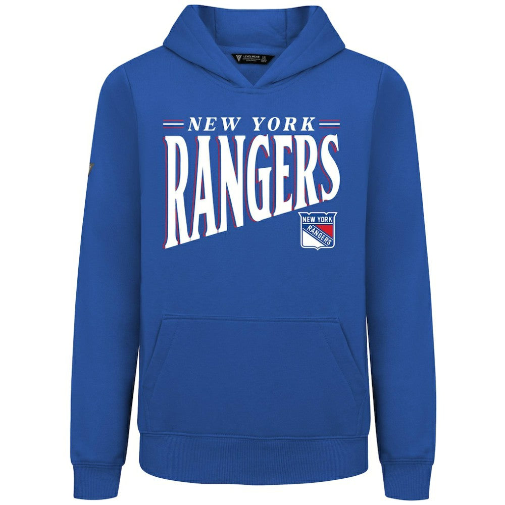 New York Rangers Levelwear Youth Jr Podium Tally Pullover Hoodie - Royal | US 203092628