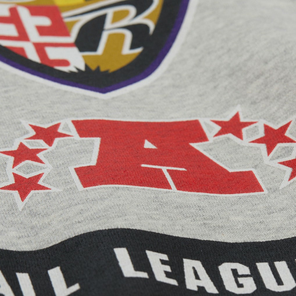 Baltimore Ravens All Over Print Vintage Fleece Crewneck Sweatshirt - Heather Gray Sweatshirts